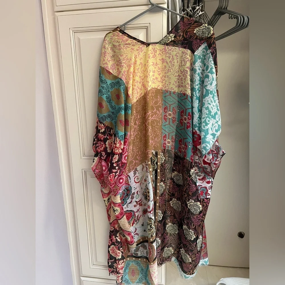 NWT Boutique Kimono Wrap Breezy Lightweight Gauze Boho Women’s One Size (M/L) - Picture 6 of 10